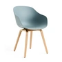 HAY - About A Chair AAC 222, Eiche lackiert / dusty blue 2.0 (Filzgleiter)