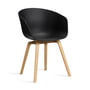 Hay - About A Chair AAC 22, Eiche lackiert / black 2.0 (Filzgleiter)