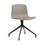 HAY - About A Chair AAC 10, schwarz / khaki 2.0 (Kunststoffgleiter)