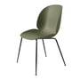 Gubi - Beetle Dining Chair, Conic Base schwarz / fern green