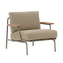 Muuto - Settle Outdoor Lounge Chair, braun / taupe (Stoff Ribbed Weave 5)