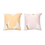 Marimekko - Unikko Kissenbezug, 50 x 50 cm, weiß / light pink / apricot / gold (2er-Set)