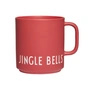 Design Letters - AJ Favourite Porzellan Becher mit Henkel,  Jingle Bells / rot
