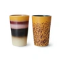 HKliving - 70's Teebecher, 475 ml, beach (2er-Set)
