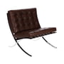 Knoll - Barcelona Relax Sessel, Chrom / Leder dunkelbraun Venezia