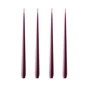 ester & erik - Spitzkerze, 24 cm, No. 46/2, dark plum / matt (4er-Set)
