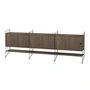 String - Sideboard, 240 x 85 x 30 cm, Walnuss / schwarz
