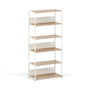 TipToe - Unit Regalsystem, H 180 x 84 cm, Eiche / cream white