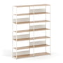 TipToe - Unit Regalsystem, H 215 x 164 cm, Eiche / cream white