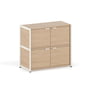 TipToe - Unit Regalsystem, H 75 x 84 cm, inkl. 2 Türen, Eiche / cream white