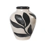 Broste Copenhagen - Herbert Vase Ø 33 x 40 cm, schwarz / rainy day grey