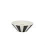 OYOY - Toppu Kerzenhalter, low, Ø 10,5 x H 4 cm, schwarz / weiß