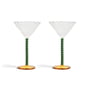 &klevering - Coupe Perle Cocktailglas, grün (2er-Set)