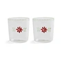 &klevering - Flora Trinkglas 300 ml, rot (2er-Set)