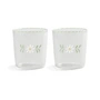 &klevering - Flora Trinkglas 300 ml, weiß (2er-Set)