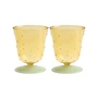 &klevering - Dot Trinkglas 200 ml, gelb (2er-Set)