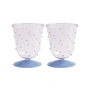 &klevering - Dot Trinkglas 200 ml, pink (2er-Set)
