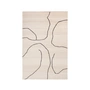 Ferm Living - Gesso Juteteppich, 170 x 240 cm, off-white / dark fig