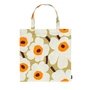 Marimekko - Pieni Unikko Einkaufstasche, weiß / cream / warm orange