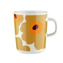 Marimekko - Oiva Unikko Becher mit Henkel, 250 ml, weiß / caramel / warm orange