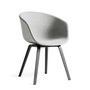 HAY - About A Chair AAC 23, Eiche schwarz gebeizt / Vollpolster grau (Remix 123)