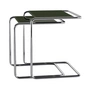 Thonet - JS. THONET a personal Interpretation by Jil Sander B 97 Serious Satztisch-Set, Glossy Titan / high-gloss graphite green (2er-Set)