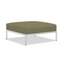 HOUE - Level 2 Ottoman, muted white / leaf