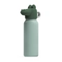 LIEWOOD - Falk Wasserflasche mit Krokodil Deckel, 350 ml, Peppermint, garden green
