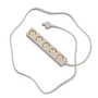 Pedestal - Power Beam, 2 Meter Mehrfachsteckdose, pearl