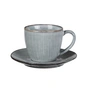 Broste Copenhagen - Nordic Sea Tasse mit Untertasse, 150 ml, soft blue