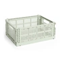 HAY - Colour Crate Korb M, 34,5 x 26,5 cm, mint, recycled