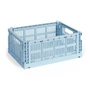 HAY - Colour Crate Korb M, 34,5 x 26,5 cm, soft blue, recycled