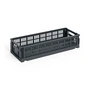 HAY - Colour Crate Korb Mini Oblong, charcoal, recycled