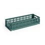 HAY - Colour Crate Korb Mini Oblong, dunkelgrün, recycled