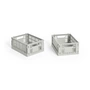 HAY - Colour Crate Korb Mini, 17 x 13 cm, grau, recycled (2er-Set)