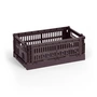 HAY - Colour Crate Korb S, 26,5 x 17 cm, bordeaux, recycled