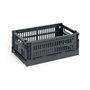 HAY - Colour Crate Korb S, 26,5 x 17 cm, charcoal, recycled