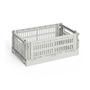 HAY - Colour Crate Korb S, 26,5 x 17 cm, grau, recycled