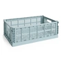 HAY - Colour Crate Korb L, 53 x 34,5 cm, dusty blue, recycled