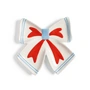 &klevering - Ribbon Dekoschale, 22 x 22 cm, off-white / rot
