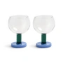 &klevering - Cantine Coupeglas, 200 ml, blau / grün (2er-Set)