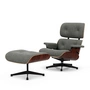 Vitra - Lounge Chair & Ottoman, schwarz / poliert, Santos Palisander, Nubia, salt'n pepper (neue Maße)