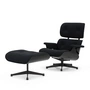 Vitra - Lounge Chair & Ottoman, schwarz, Kastanie schwarz, Nubia, anthrazit / schwarz (neue Maße)