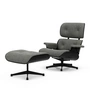 Vitra - Lounge Chair & Ottoman, schwarz, Kastanie schwarz, Nubia, salt'n pepper (neue Maße)