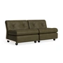 HAY - Amanta 2 Sitzer Sofa, cream beige / forest (Sense)