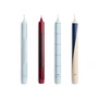 HAY - Pattern Stabkerzen, H 24 cm, blue / bordeaux (4er-Set)