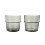 Ferm Living - Boya Trinkglas, low, 30 cl, rauchgrau (2er-Set)