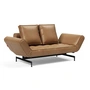Innovation Living - Ghia Laser Schlafsofa, 2-Sitzer, Leder braun (Mix 551 Faunal)