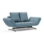 Innovation Living - Ghia Schlafsofa, 2-Sitzer, chrom / hellblau (525 Mixed Dance)