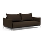 Innovation Living - Malloy Schlafsofa, 225 x 110 cm, dunkelbraun / schwarz (358 Taura Chocco)